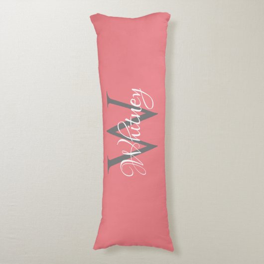 カスタムイニシャルスパーソナライズされたクリプトモノグラム ボディピロー (正面縦)