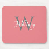 カスタムイニシャルスパーソナライズされたクリプトモノグラム マウスパッド (正面)