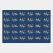 カスタムイニシャルスパーソナライズされたクリプトモノグラム ラッピングペーパーシート (正面)