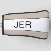 カスタムイニシャルタンモノグラムのプロモダンスポーツ ゴルフヘッドカバー (正面)