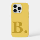 カスタムイニシャルネーム イエローフォンケース ギフト ママへ iPhoneケース (裏面)