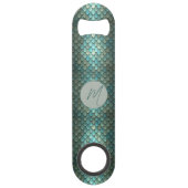 カスタムイニシャルブルーはかりで測テクスチャ スピード栓抜き (正面)