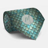 カスタムイニシャルブルーはかりで測テクスチャ ネクタイ (ロール)