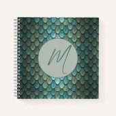 カスタムイニシャルブルーはかりで測テクスチャ ノートブック (正面)