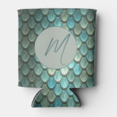 カスタムイニシャルブルーはかりで測テクスチャ 缶クーラー (正面)