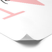 カスタムイニシャルモノグモダンエレガントラム ポスター (角)