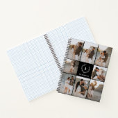 カスタムイニシャルモノグラエレガントム写真コラージュ ノートブック (内部)