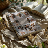 カスタムイニシャルモノグラエレガントム写真コラージュ ノートブック