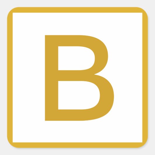 カスタムイニシャルモノグラムのシール スクエアシール (正面)