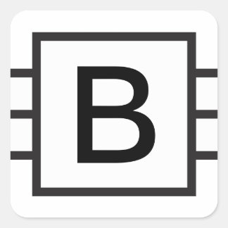 カスタムイニシャルモノグラムのシール スクエアシール