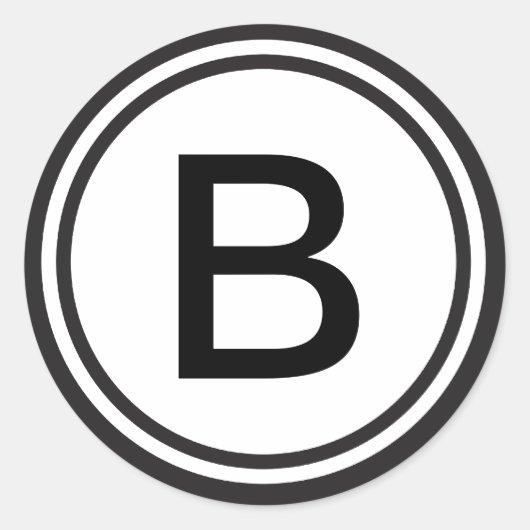 カスタムイニシャルモノグラムのシール ラウンドシール (正面)