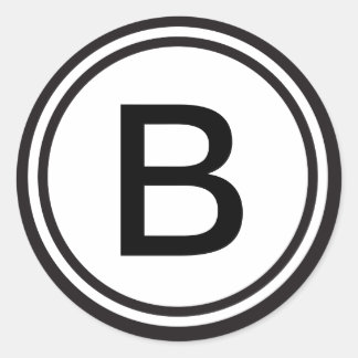 カスタムイニシャルモノグラムのシール ラウンドシール