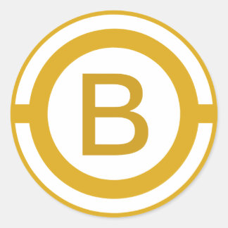 カスタムイニシャルモノグラムのシール ラウンドシール