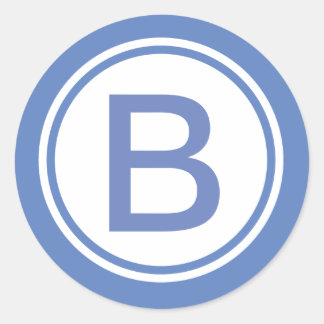 カスタムイニシャルモノグラムのシール ラウンドシール