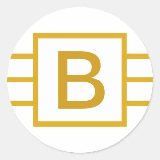 カスタムイニシャルモノグラムのシール ラウンドシール