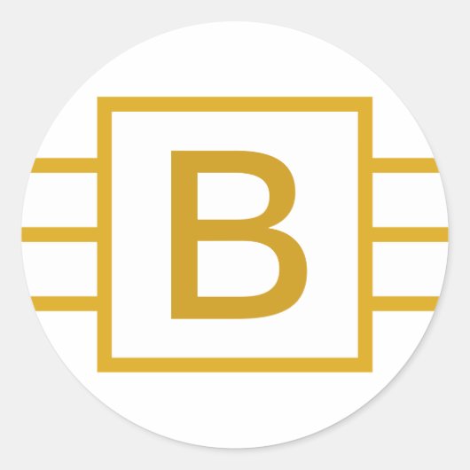 カスタムイニシャルモノグラムのシール ラウンドシール (正面)