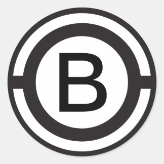 カスタムイニシャルモノグラムのシール ラウンドシール