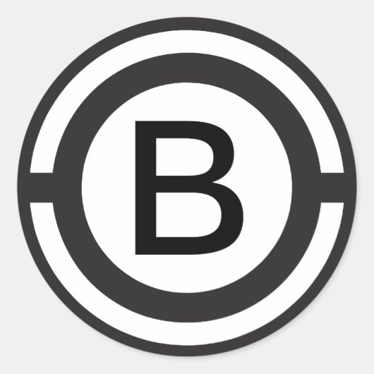 カスタムイニシャルモノグラムのシール ラウンドシール (正面)