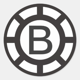 カスタムイニシャルモノグラムのシール ラウンドシール