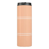 カスタムイニシャルモノグラムのドリンクトラベルピーチ タンブラー (裏面)