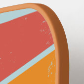 カスタムイニシャルレトロスロッスサンセット ピックルボールラケット (左詳細)