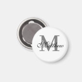 カスタムイニシャル名文字 マグネット (正面/裏面)