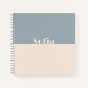 カスタムイニシャル名lクリーンシンプルスクリプガーリート ノートブック