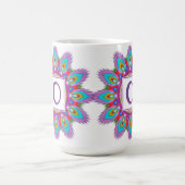 カスタムイニシャル大コーヒーマグの曼荼羅図 コーヒーマグカップ (中央)