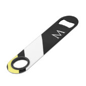 カスタムイニシャル対角線（黒） スピード栓抜き (正面アングル)