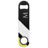 カスタムイニシャル対角線（黒） スピード栓抜き (正面)