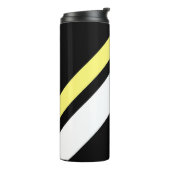 カスタムイニシャル対角線（黒） タンブラー (回転左)