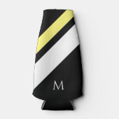 カスタムイニシャル対角線（黒） ボトルクーラー (正面)