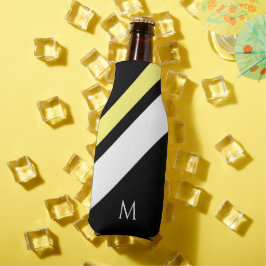 カスタムイニシャル対角線（黒） ボトルクーラー