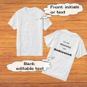 カスタムイニシャル専用スポーツ引用文 Tシャツ