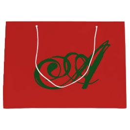 カスタムイニシャル抱き枕 ラージペーパーバッグ