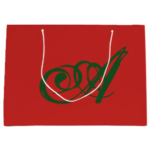 カスタムイニシャル抱き枕 ラージペーパーバッグ