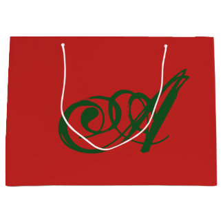 カスタムイニシャル抱き枕 ラージペーパーバッグ