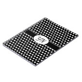 カスタムイニシャル水玉模様 ノートブック (左側)