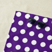 カスタムイニシャル水玉模様 ビーチタオル (インサイチュ)