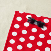 カスタムイニシャル水玉模様 ビーチタオル (インサイチュ)