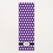 カスタムイニシャル水玉模様 ヨガマット (正面)