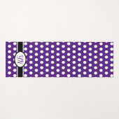 カスタムイニシャル水玉模様 ヨガマット (正面(横))