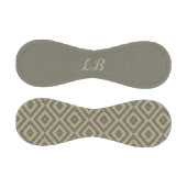 カスタムイニシャル灰色の茶色の舗装レンガのパターン 野球ボール (パネル)