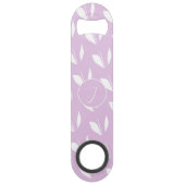 カスタムイニシャル白シルエット離れパープル スピード栓抜き (正面)