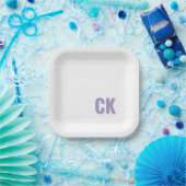 カスタムイニシャル皿パーソナライズされた皿結婚 ペーパープレート (パーティー)