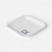 カスタムイニシャル皿パーソナライズされた皿結婚 ペーパープレート (傾斜あり)