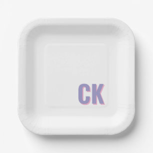 カスタムイニシャル皿パーソナライズされた皿結婚 ペーパープレート