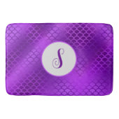 カスタムイニシャル紫マーメイドはかりで測型 バスマット (正面)