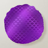 カスタムイニシャル紫マーメイドはかりで測型 ラウンドクッション (裏面)