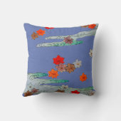 カスタムイニシャル青日本の模様枕 クッション (裏面)